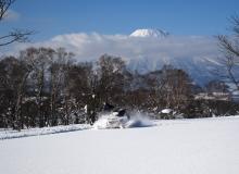 Snowmobiling in Niseko