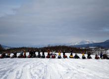 Snowmobiling in Niseko