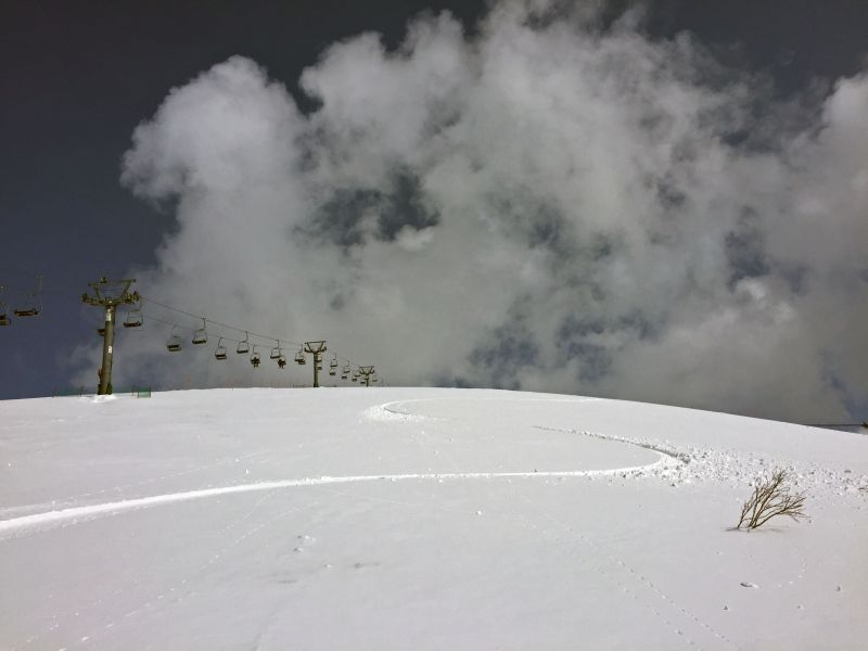 spring snowfall on niseko annupuri ski resort
