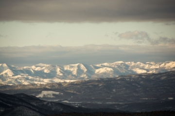 snow covered mountains to the south of Niseko
