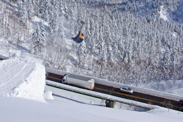 nakayama toge snowboarding avalance barriers