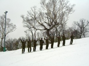 Japnese soldiers on the snow